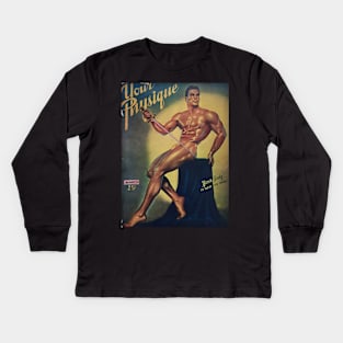 YOUR PHYSIQUE - Vintage Physique Muscle Male Model Magazine Cover Kids Long Sleeve T-Shirt